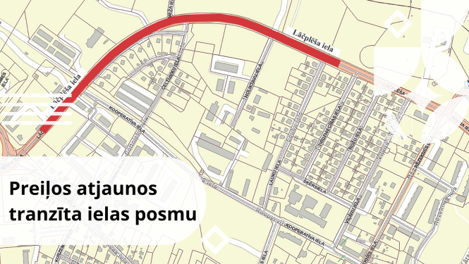 Preiļos atjaunos tranzīta ielas posmu