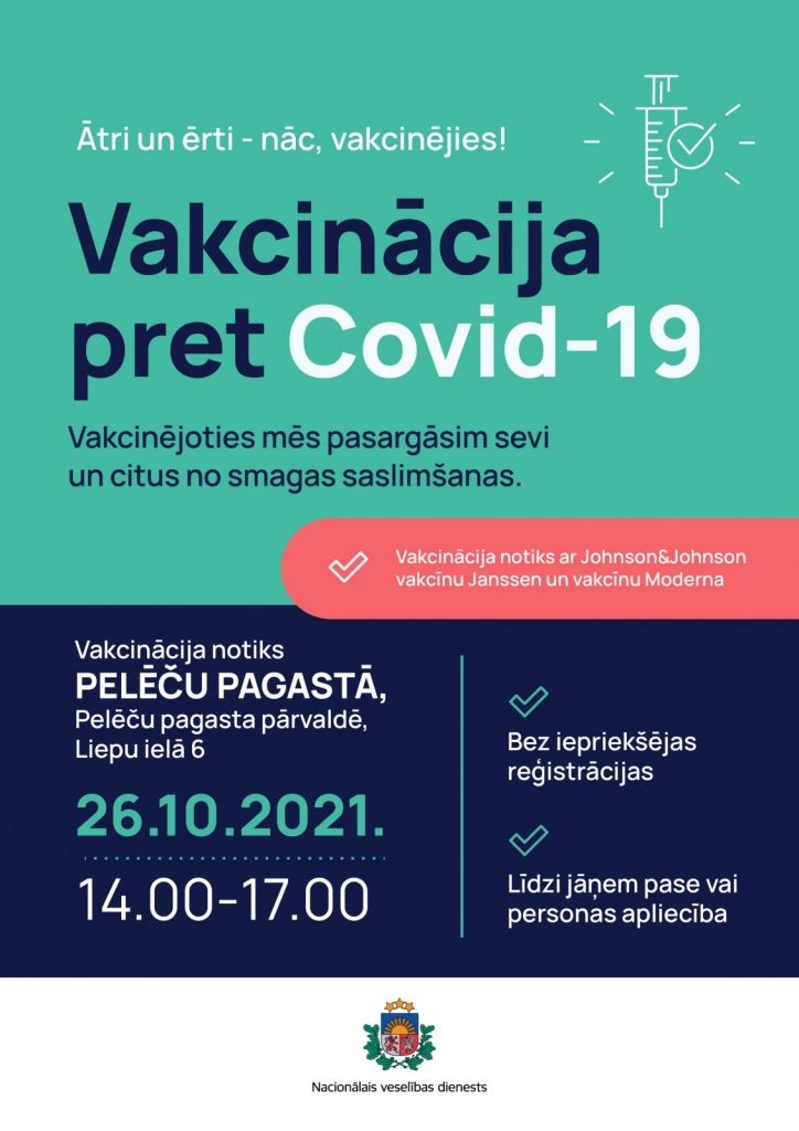 Vakcinācija pret Covid-19 Pelēču pagastā