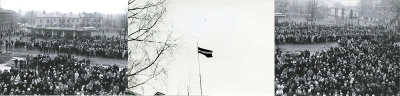 Februāra mēneša priekšmets muzejā – 1989. gada 25. februāra Latvijas karoga pacelšanas fotohronika