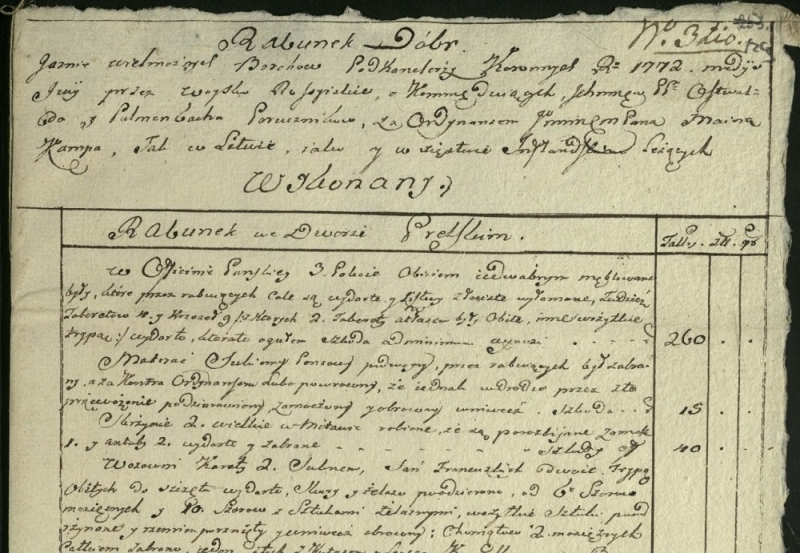 Dokumenta “1772. gada jūnija dienās Zaudējumu reģistrs