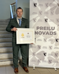 Preiļu novada iedzīvotājs Juris Plivda saņēmis diplomu nominācijā “Par ilgtspējīgu meža apsaimniekošanu”