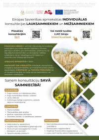 LLKC Preiļu konsultāciju birojs informē par Eiropas Savienības apmaksātām individuālam konsultācijām lauksaimniekiem un mežsaimniekiem