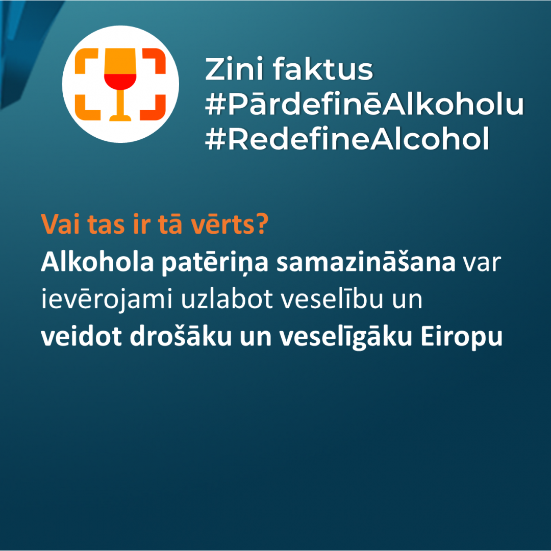 PVO aicina Eiropas iedzīvotājus pārskatīt savas attiecības ar alkoholu