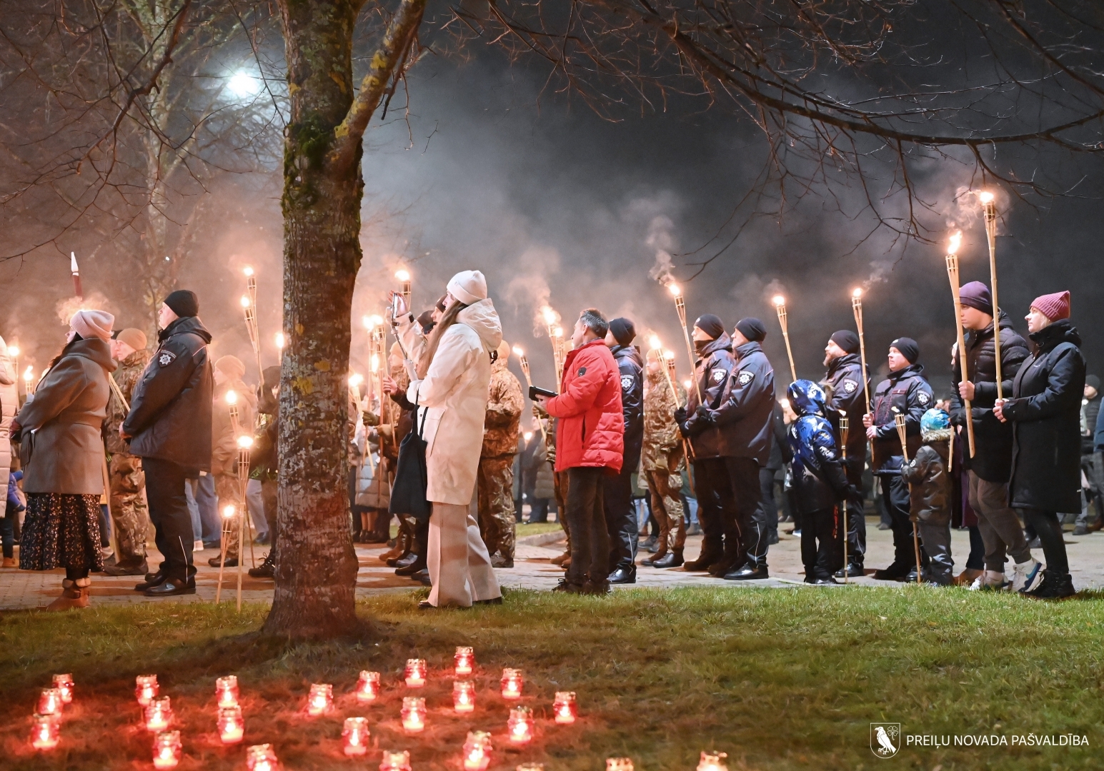 Lāčplēša dienas lāpu gājiens Preiļos