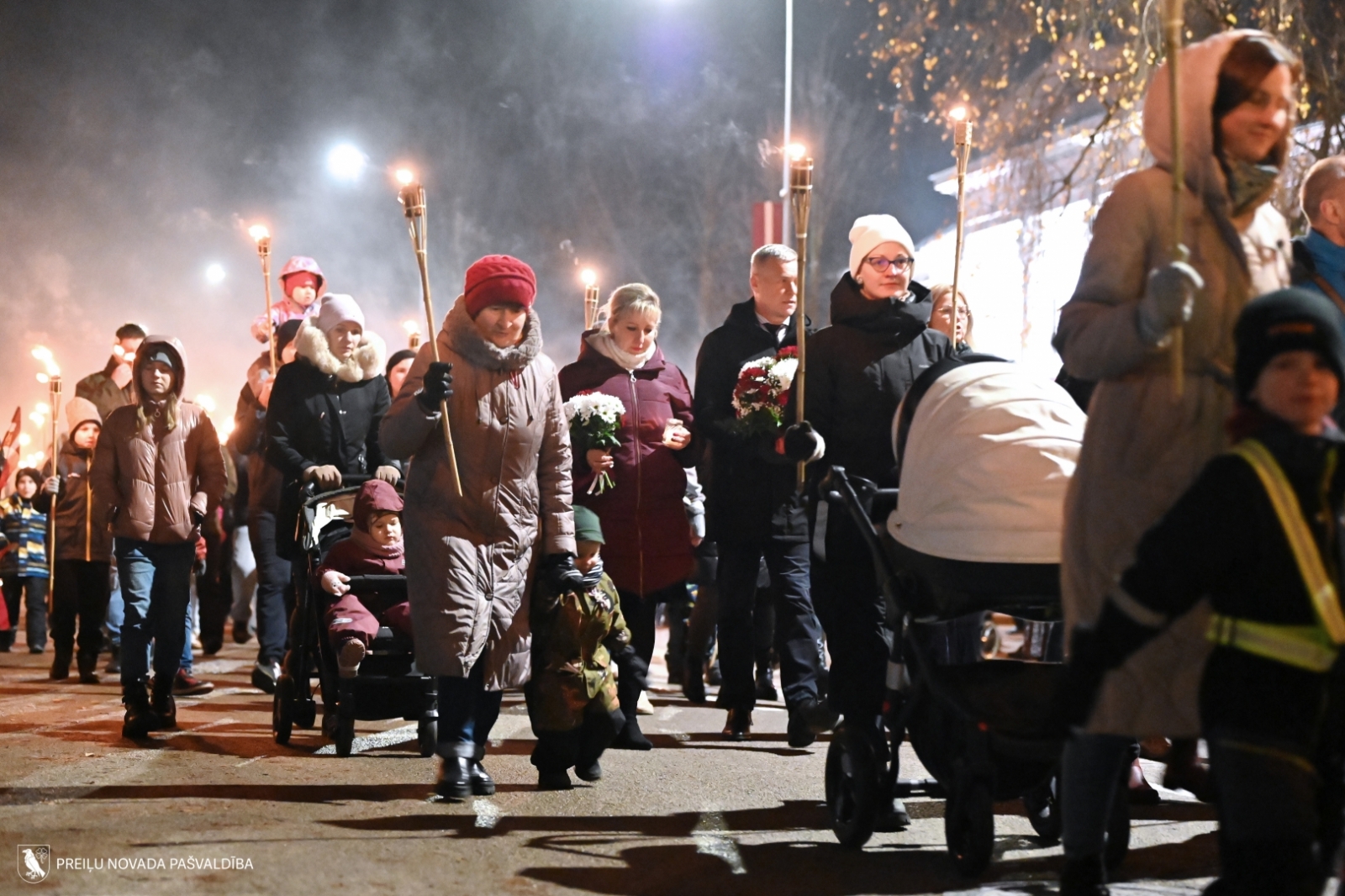 Lāčplēša dienas lāpu gājiens Preiļos